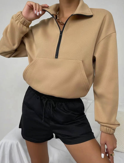 The Lainy Cropped Half Zip