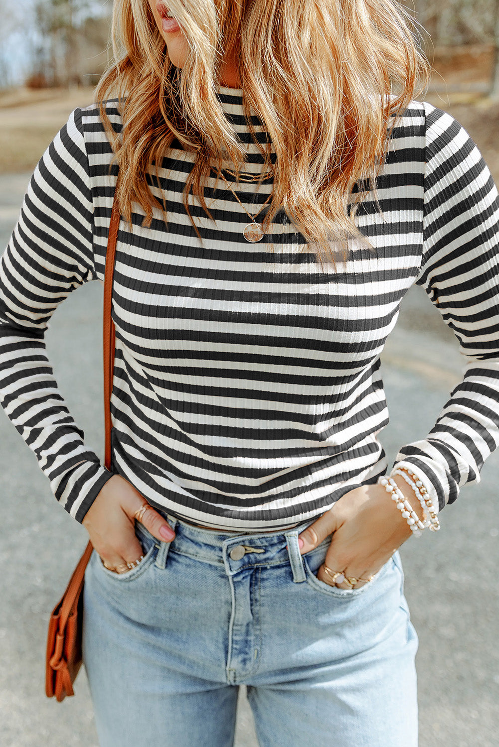The Devine Striped Long Sleeve Top