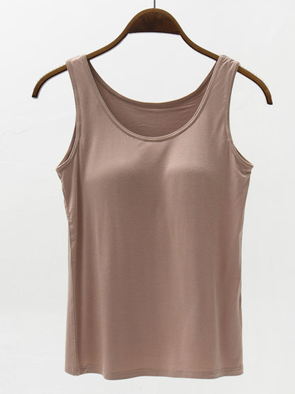 Wide Strap Tank with Built in Bra