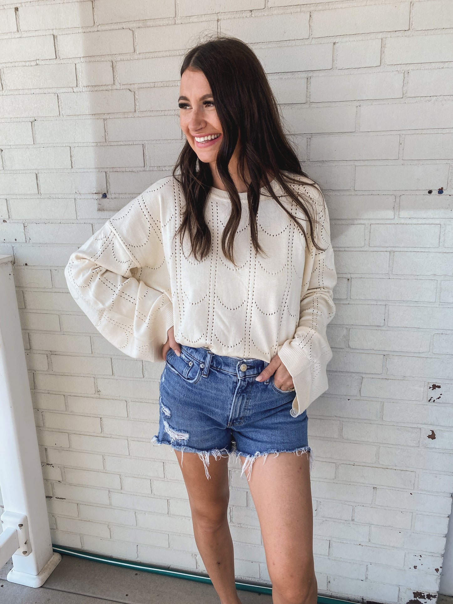 The Olivia Flare Sleeve Pullover Sweater