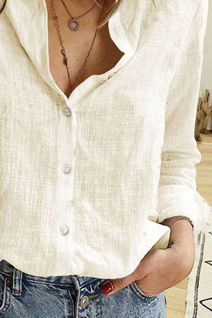The Lenny Linen Button Up Long Sleeve Shirt
