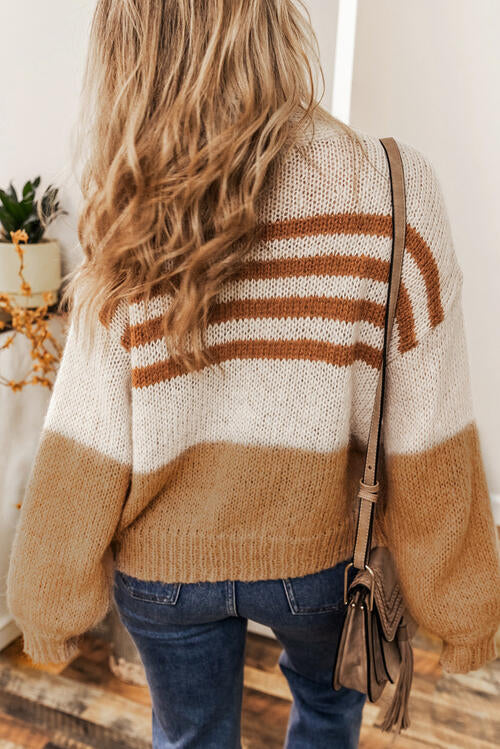 The Chessy Striped Long Sleeve Cardigan