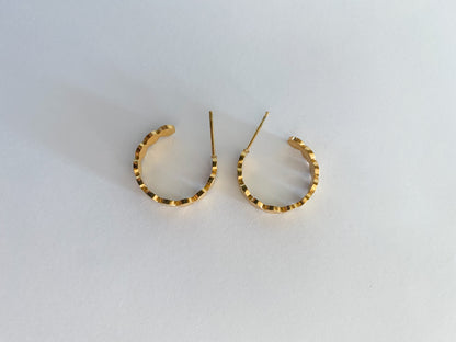 Gold Scalloped Earrings