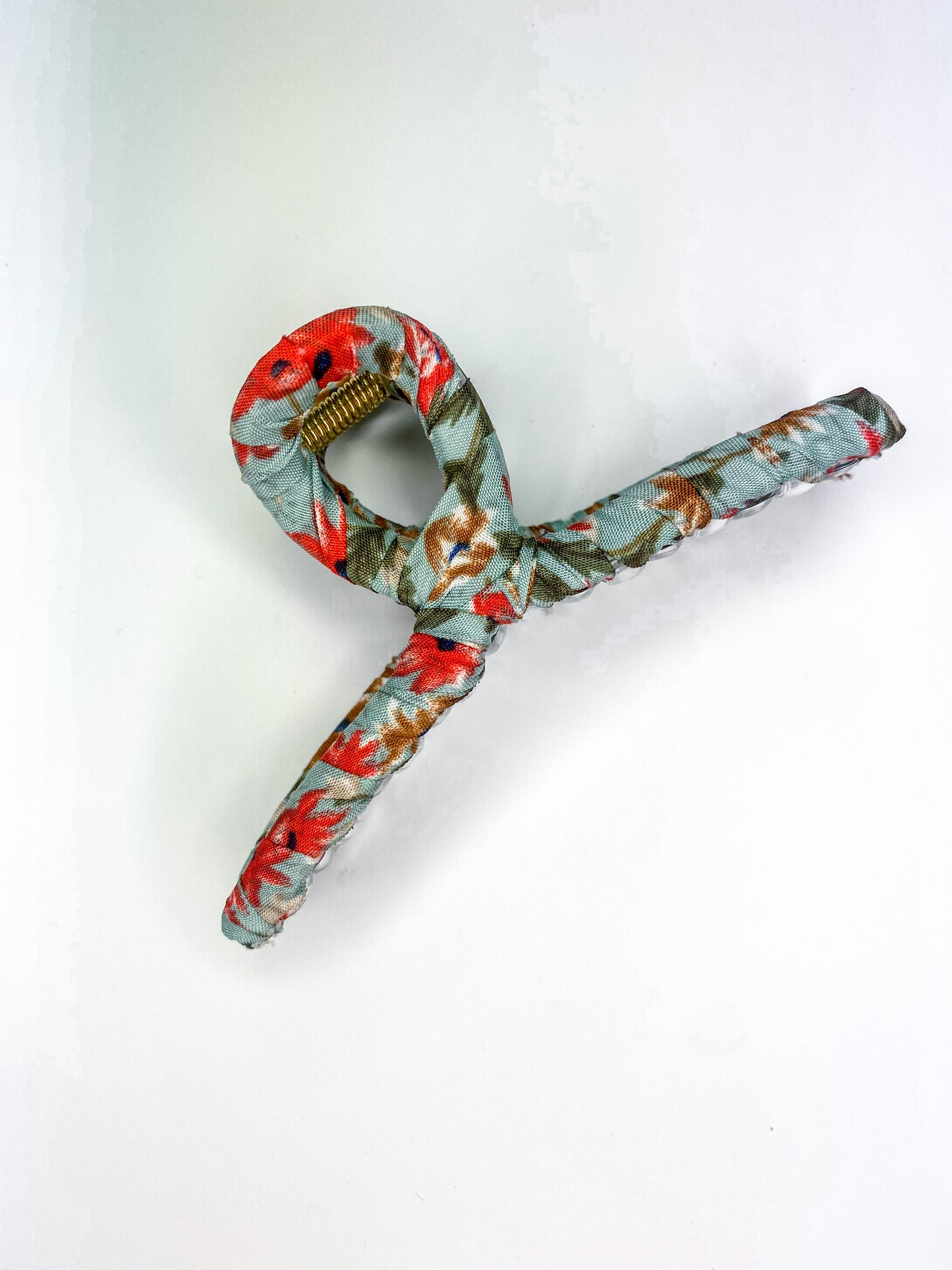 Floral Wrapped Claw Clip