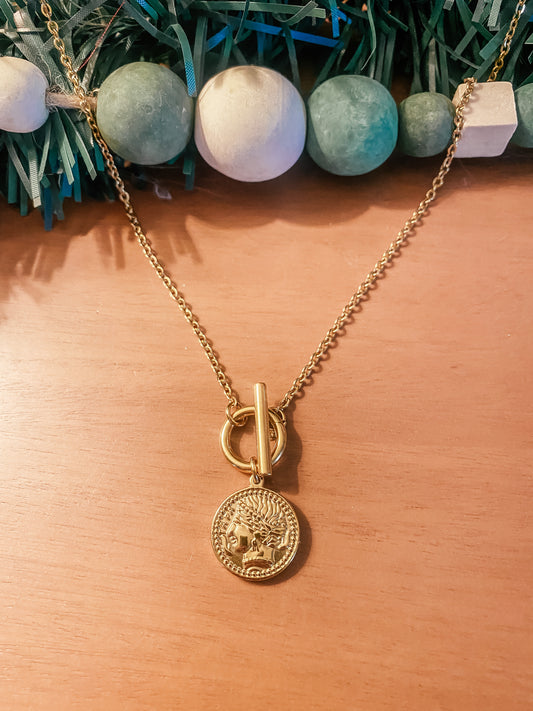 Vintage Gold Character Necklace